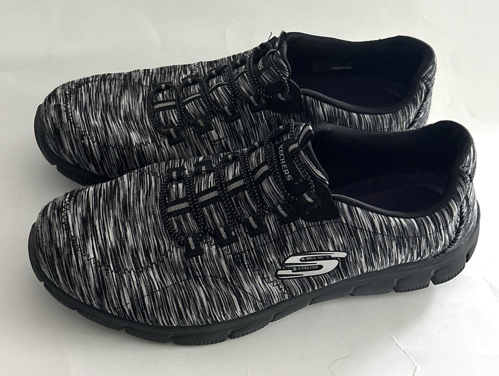 Skechers Women's Relaxed Fit Memory Foam Slip-On Shoes Gray Size 11